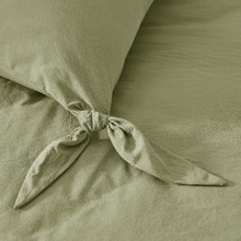 Carmine Washed Cotton European Pillowcases (Set of 2)